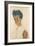 Self-Portrait with Striped Shirt, 1910-Egon Schiele-Framed Giclee Print