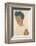 Self-Portrait with Striped Shirt-Egon Schiele-Framed Art Print