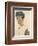 Self-Portrait with Striped Shirt-Egon Schiele-Framed Art Print