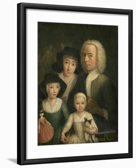 Self-Portrait with Suzanna Van Bommel and Two Daughters-Hendrik Spilman-Framed Giclee Print