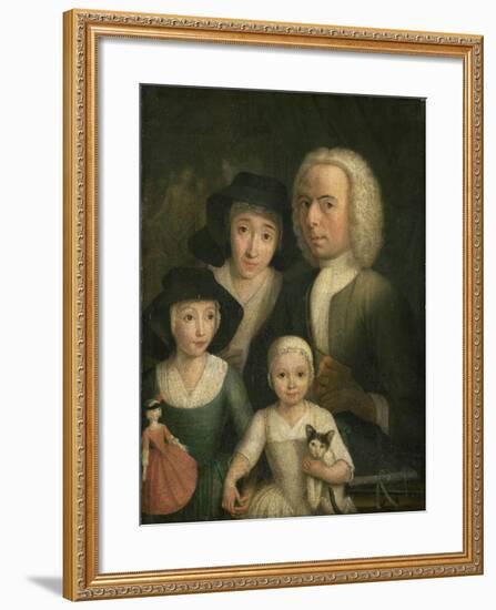 Self-Portrait with Suzanna Van Bommel and Two Daughters-Hendrik Spilman-Framed Giclee Print