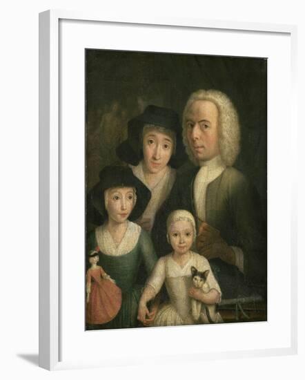 Self-Portrait with Suzanna Van Bommel and Two Daughters-Hendrik Spilman-Framed Giclee Print