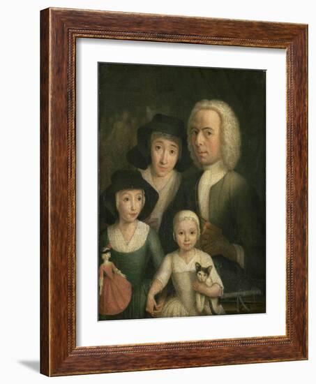 Self-Portrait with Suzanna Van Bommel and Two Daughters-Hendrik Spilman-Framed Giclee Print