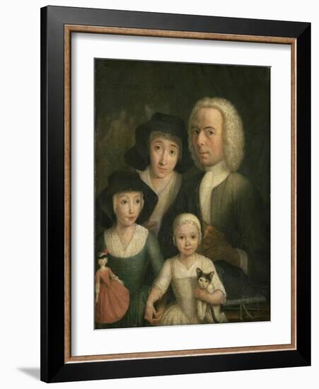 Self-Portrait with Suzanna Van Bommel and Two Daughters-Hendrik Spilman-Framed Giclee Print