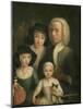 Self-Portrait with Suzanna Van Bommel and Two Daughters-Hendrik Spilman-Mounted Giclee Print