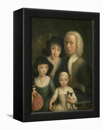 Self-Portrait with Suzanna Van Bommel and Two Daughters-Hendrik Spilman-Framed Premier Image Canvas