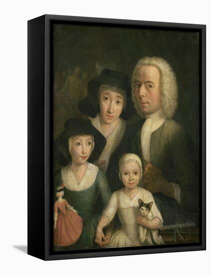 Self-Portrait with Suzanna Van Bommel and Two Daughters-Hendrik Spilman-Framed Premier Image Canvas