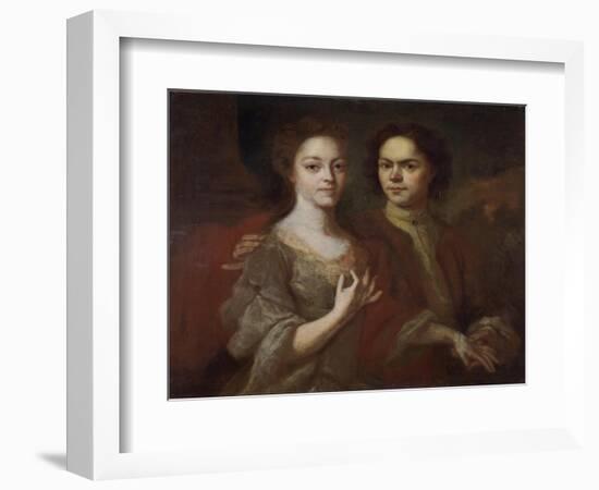 Self-Portrait with the Wife, C. 1729-Andrei Matveyevich Matveyev-Framed Giclee Print