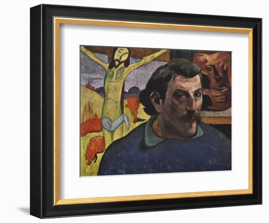 Self Portrait with the Yellow Christ, 1889-Paul Gauguin-Framed Giclee Print