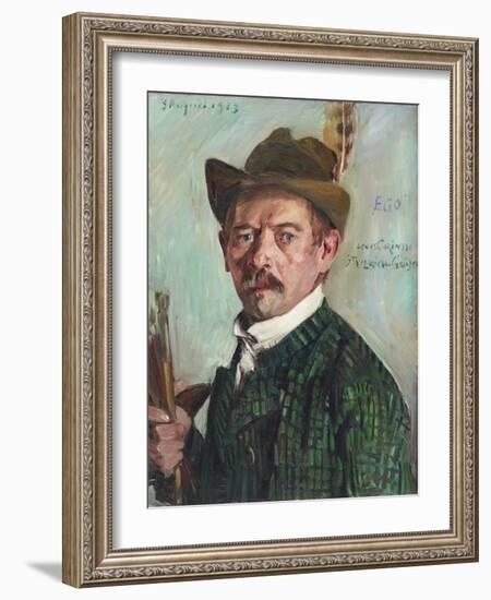 Self Portrait with Tyrolean Hat (Selbstbildnis Mit Tiroler Hut), 1913-Lovis Corinth-Framed Giclee Print