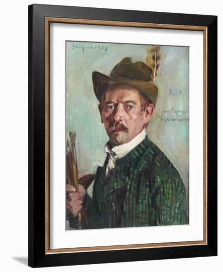 Self Portrait with Tyrolean Hat (Selbstbildnis Mit Tiroler Hut), 1913-Lovis Corinth-Framed Giclee Print