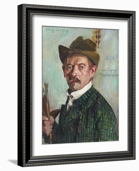 Self Portrait with Tyrolean Hat (Selbstbildnis Mit Tiroler Hut), 1913-Lovis Corinth-Framed Giclee Print