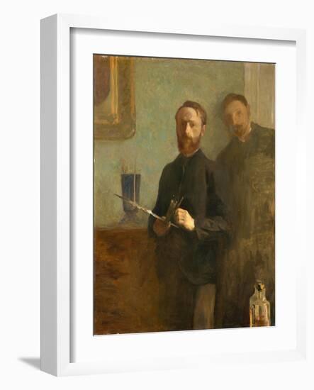 Self-Portrait with Waroquy, 1889-Edouard Vuillard-Framed Giclee Print