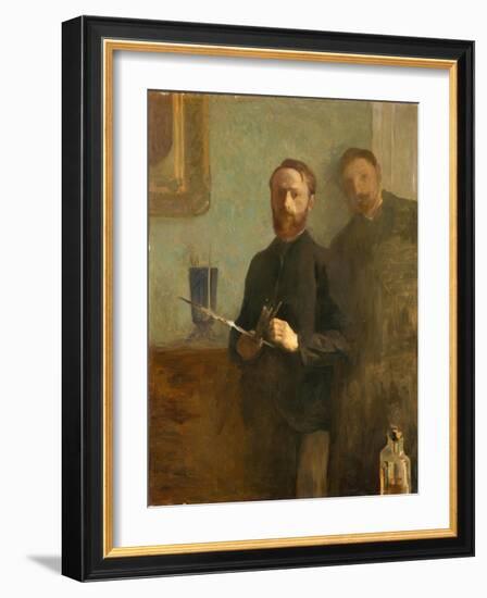 Self-Portrait with Waroquy, 1889-Edouard Vuillard-Framed Giclee Print