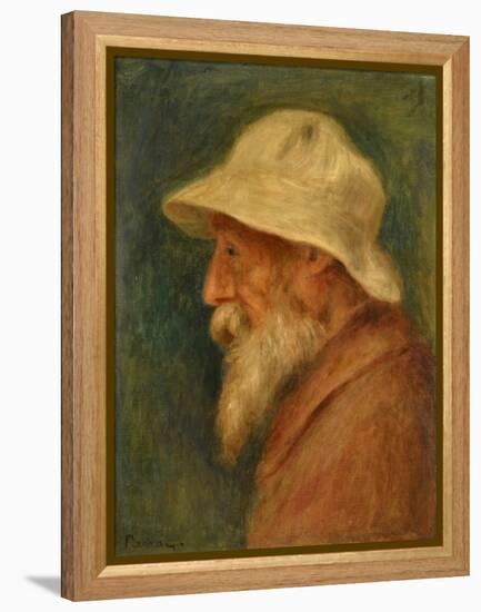 Self-Portrait with White Hat Par Renoir, Pierre Auguste (1841-1919), 1910 - Oil on Canvas - Private-Pierre Auguste Renoir-Framed Premier Image Canvas