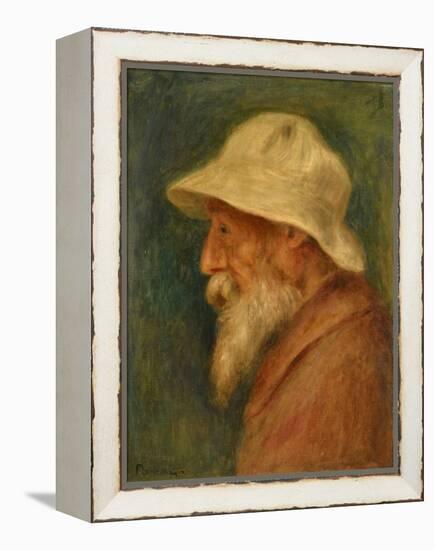 Self-Portrait with White Hat Par Renoir, Pierre Auguste (1841-1919), 1910 - Oil on Canvas - Private-Pierre Auguste Renoir-Framed Premier Image Canvas