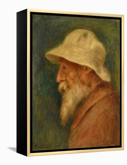 Self-Portrait with White Hat Par Renoir, Pierre Auguste (1841-1919), 1910 - Oil on Canvas - Private-Pierre Auguste Renoir-Framed Premier Image Canvas