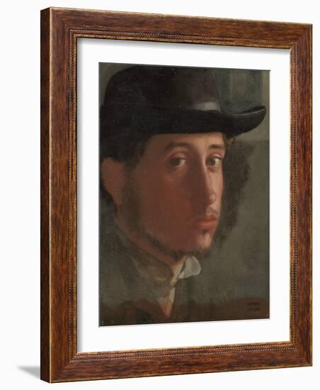 Self-portrait-Edgar Degas-Framed Art Print