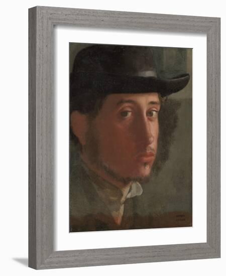 Self-portrait-Edgar Degas-Framed Art Print