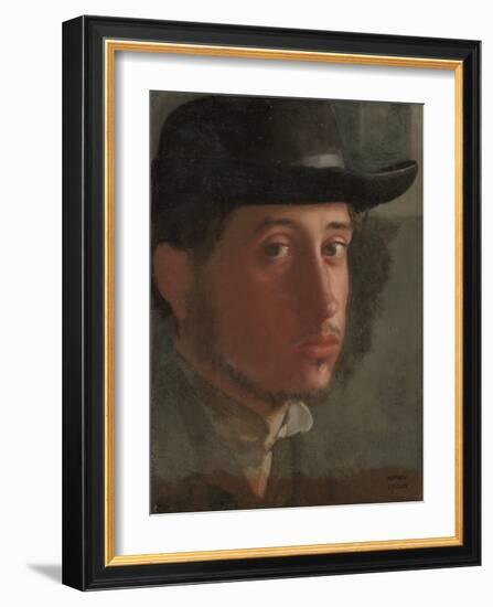 Self-portrait-Edgar Degas-Framed Art Print