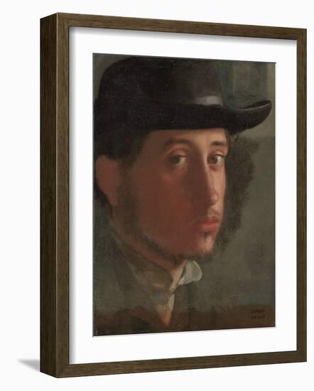 Self-portrait-Edgar Degas-Framed Art Print