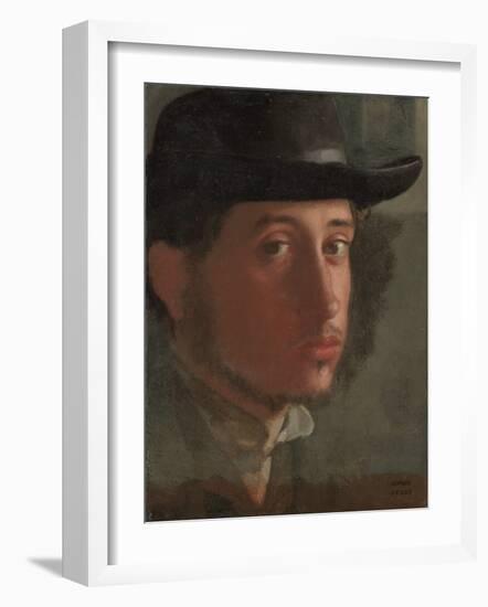 Self-portrait-Edgar Degas-Framed Art Print