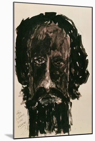 Self-Portrait-Rabindranath Tagore-Mounted Giclee Print