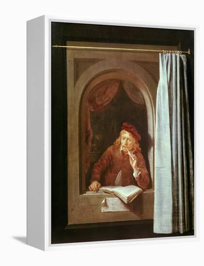 Self Portrait-Gerrit Dou-Framed Premier Image Canvas