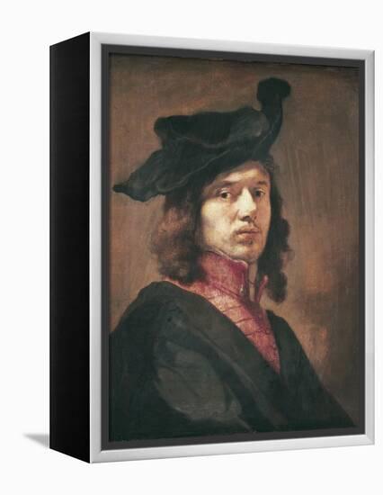 Self-Portrait-Carel Fabritius-Framed Stretched Canvas