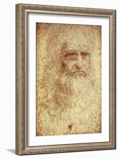 Self-Portrait-Leonardo da Vinci-Framed Art Print