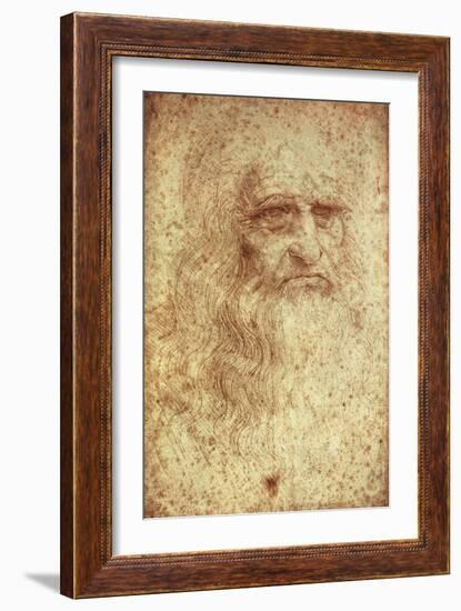 Self-Portrait-Leonardo da Vinci-Framed Art Print