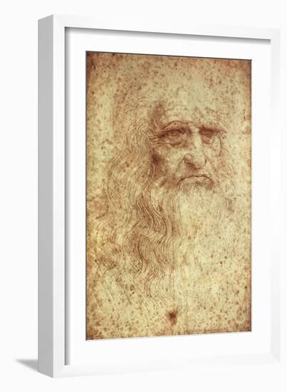 Self-Portrait-Leonardo da Vinci-Framed Art Print