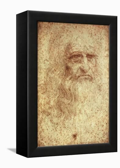 Self-Portrait-Leonardo da Vinci-Framed Stretched Canvas