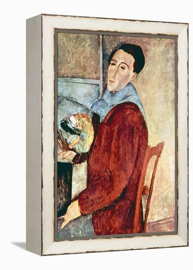 Self Portrait-Amedeo Modigliani-Framed Stretched Canvas