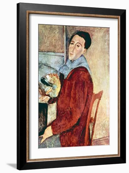 Self Portrait-Amedeo Modigliani-Framed Premium Giclee Print
