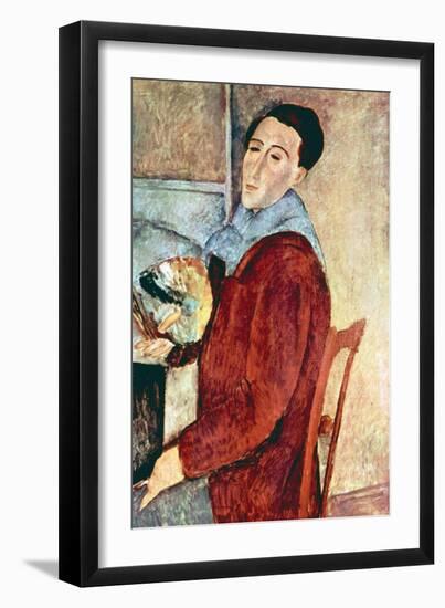 Self Portrait-Amedeo Modigliani-Framed Premium Giclee Print