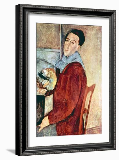 Self Portrait-Amedeo Modigliani-Framed Premium Giclee Print