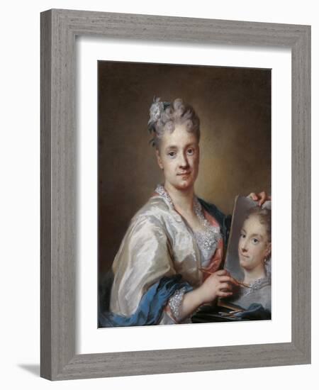 Self portrait-Rosalba Carriera-Framed Art Print