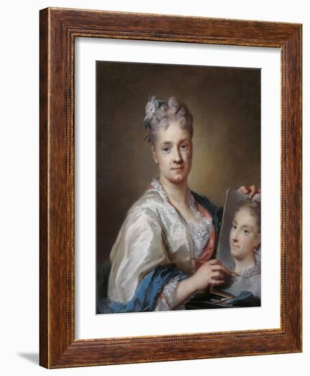 Self portrait-Rosalba Carriera-Framed Art Print