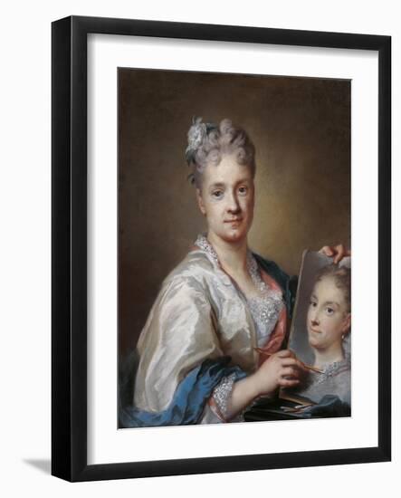 Self portrait-Rosalba Carriera-Framed Art Print