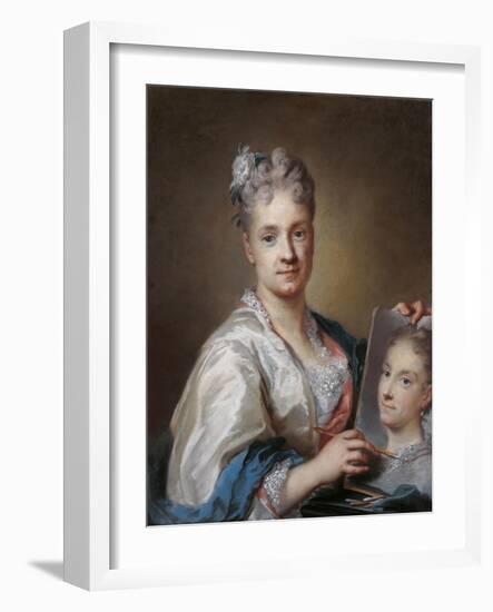 Self portrait-Rosalba Carriera-Framed Art Print