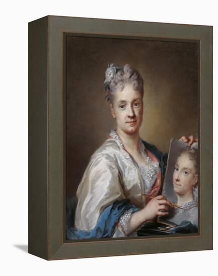 Self portrait-Rosalba Carriera-Framed Stretched Canvas