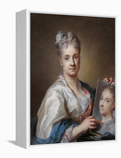 Self portrait-Rosalba Carriera-Framed Stretched Canvas