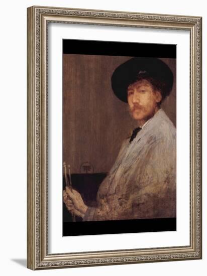 Self Portrait-James Abbott McNeill Whistler-Framed Art Print