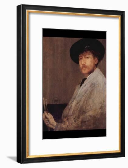 Self Portrait-James Abbott McNeill Whistler-Framed Art Print