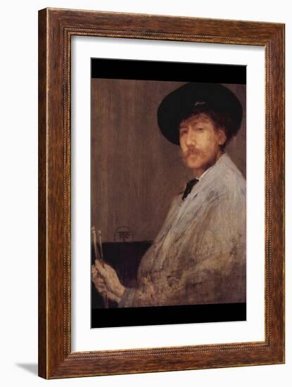 Self Portrait-James Abbott McNeill Whistler-Framed Art Print