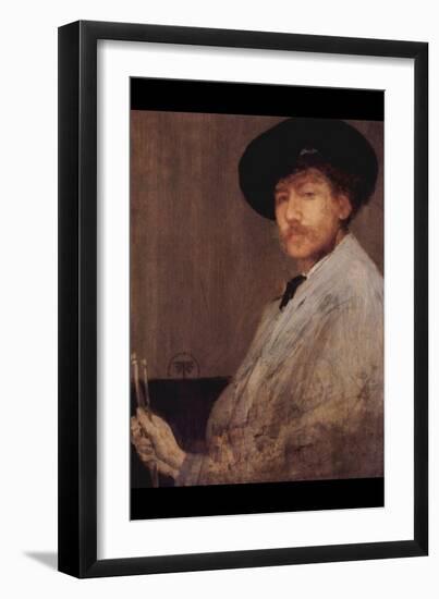 Self Portrait-James Abbott McNeill Whistler-Framed Art Print