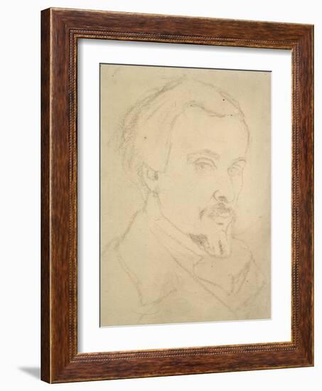 Self-Portrait-Dante Gabriel Charles Rossetti-Framed Giclee Print