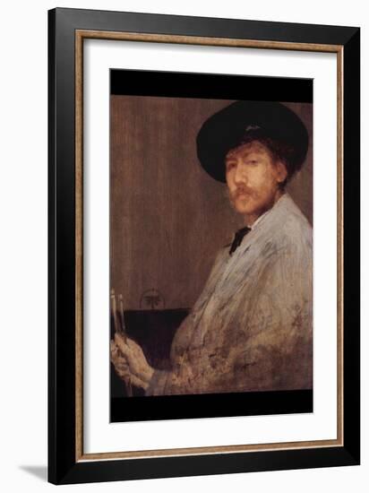 Self Portrait-James Abbott McNeill Whistler-Framed Art Print