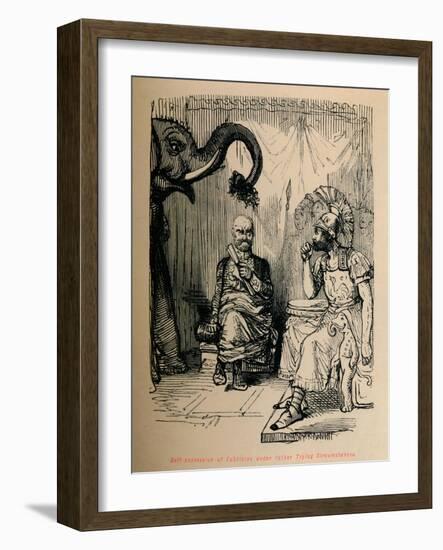 'Self-posession of Fabricius under rather Trying Circumstances', 1852-John Leech-Framed Giclee Print